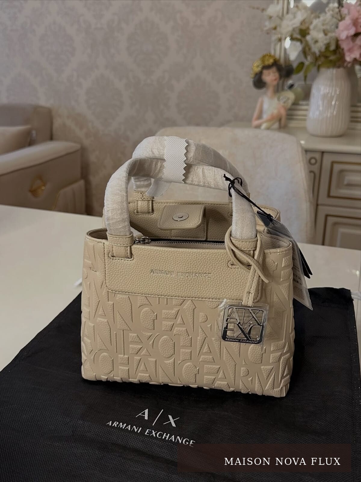 Ivory Quilted Top Handle