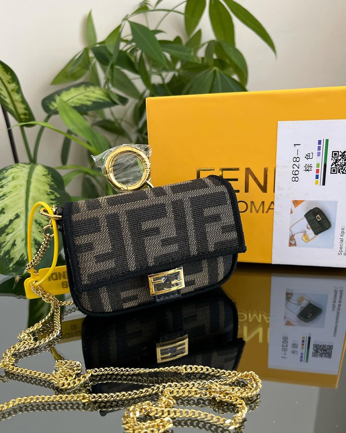 Fendi Mini FF Chain Shoulder Bag