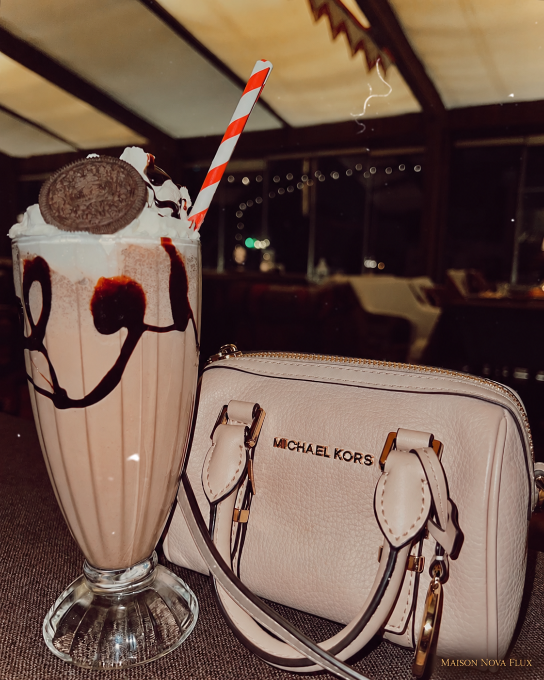 Michael Kors Cream Pebbled Leather Mini Satchel