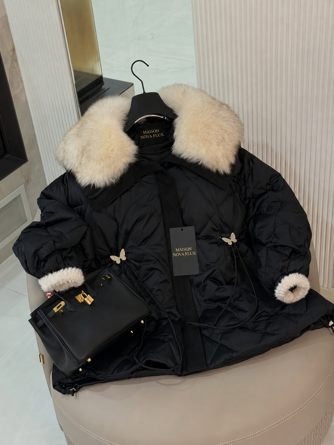 Nocturne Fur-Trim Puffer Jacket