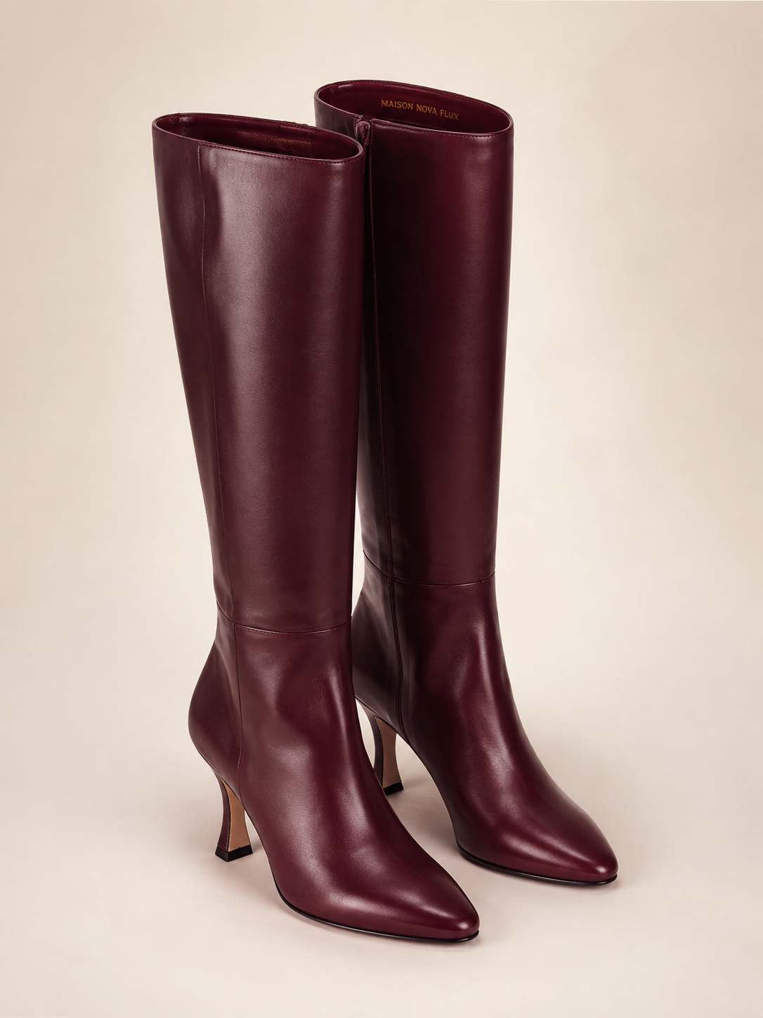 Burgundy Sculpted Knee Boots