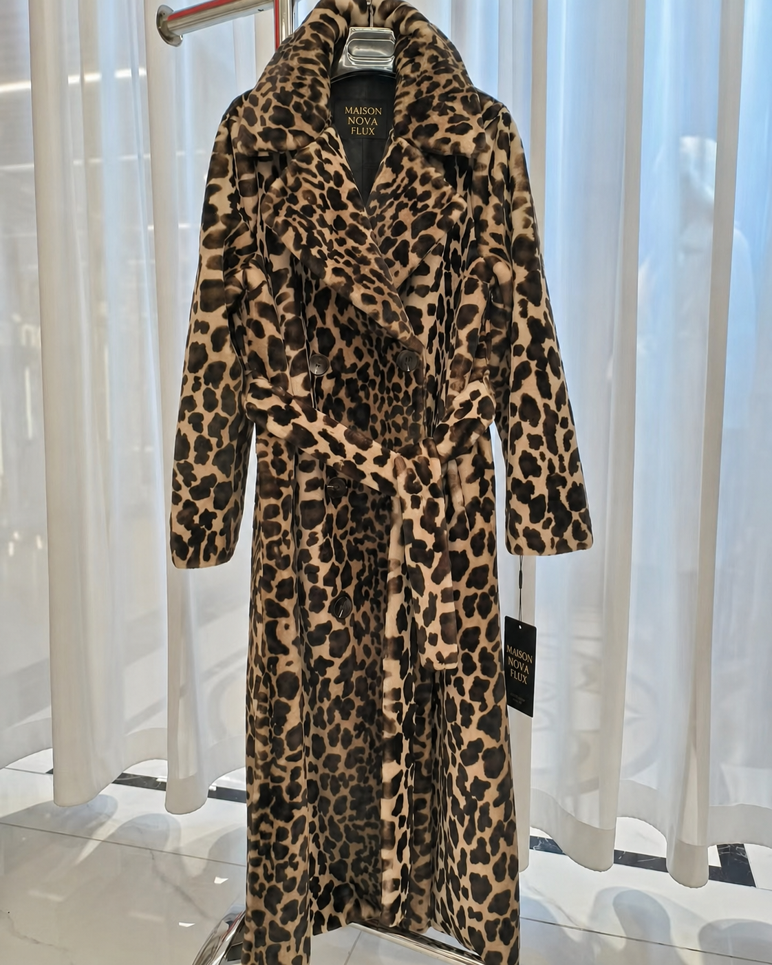Leopard Signature Belted Coat