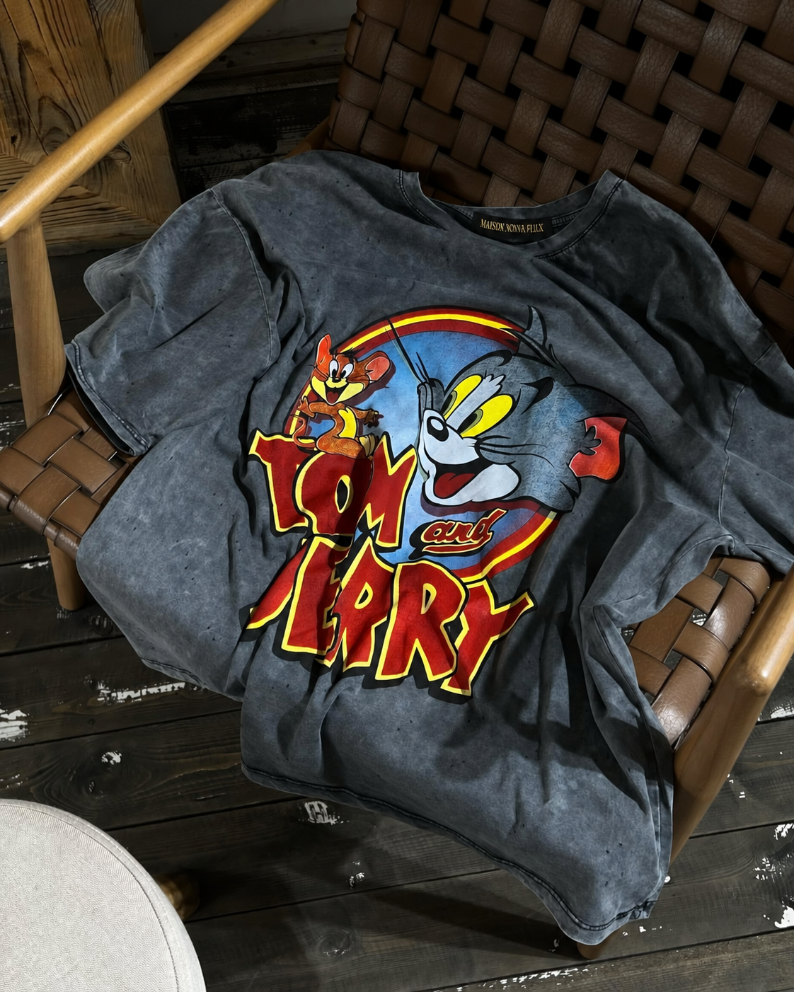 Vintage Cartoon Washed Graphic T-Shirt