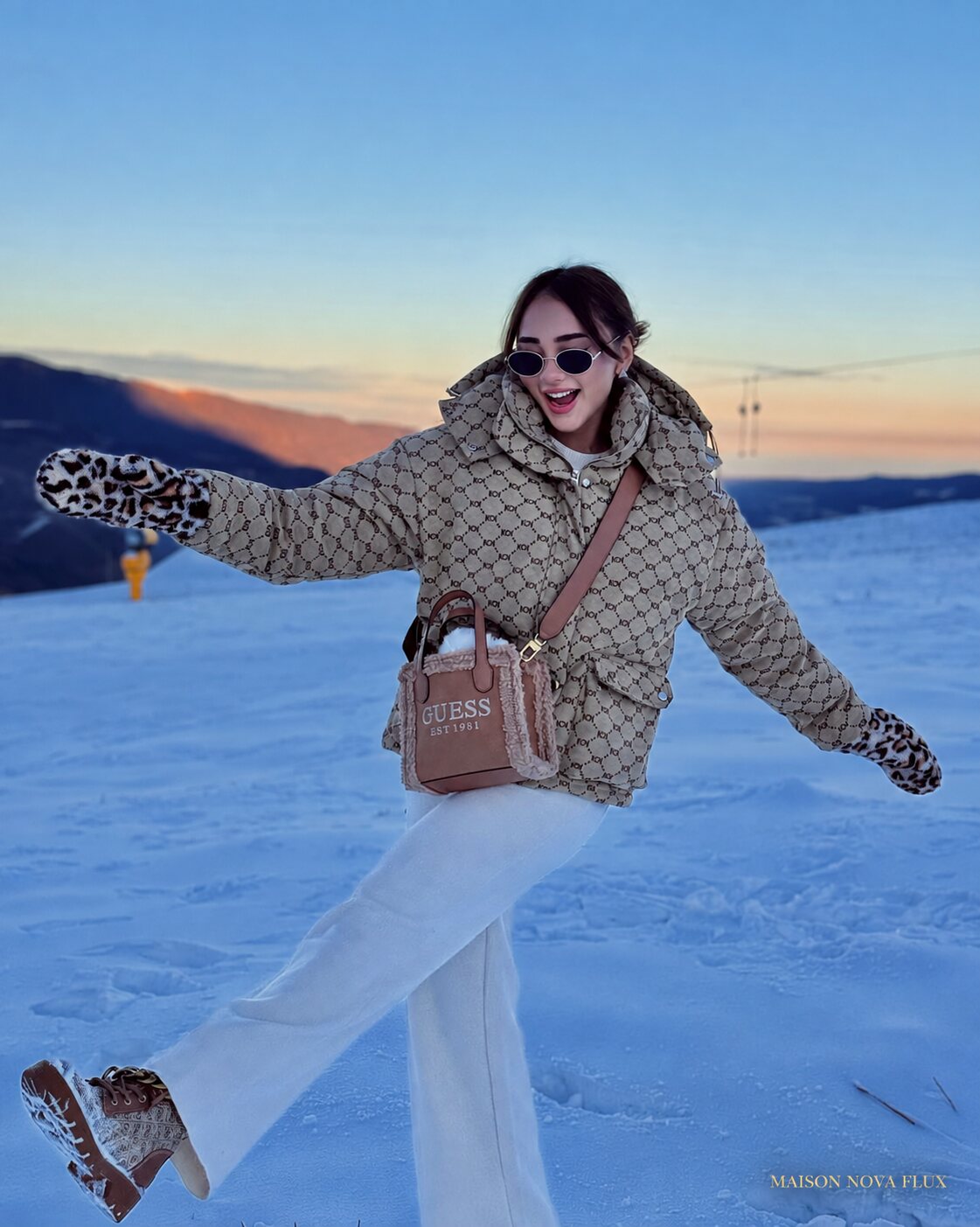 Monogram Hooded Puffer & Guess Mini Tote Edit