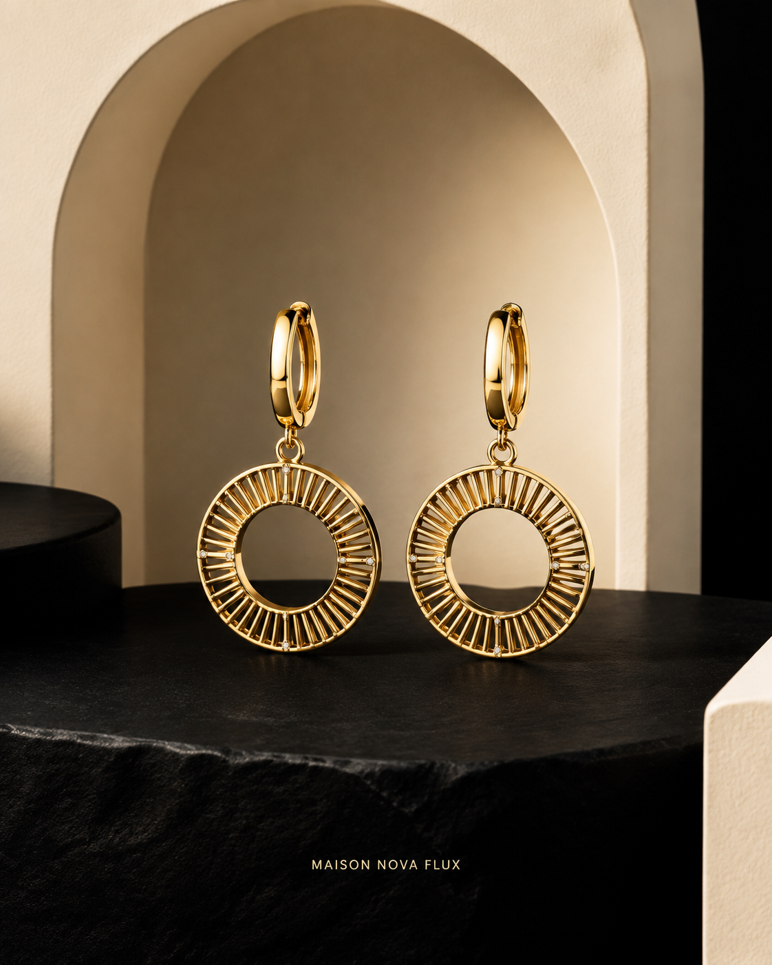 Aurelia Halo Gold Earrings