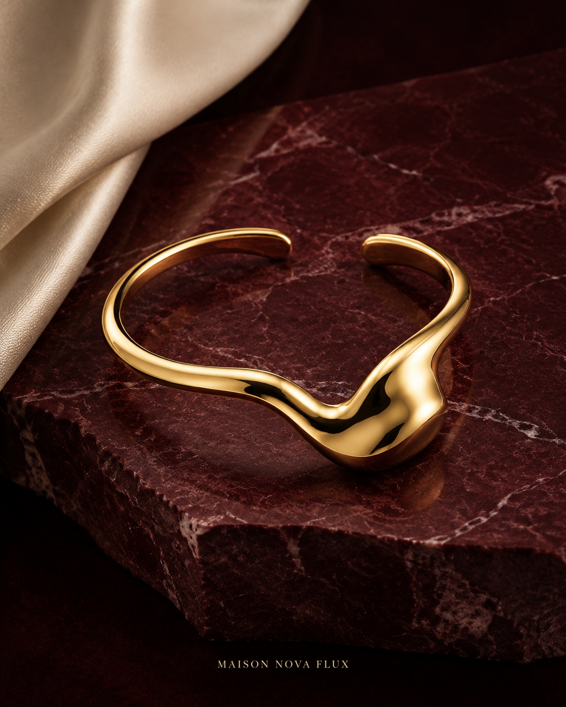 Seraphine Sculpted Gold Cuff