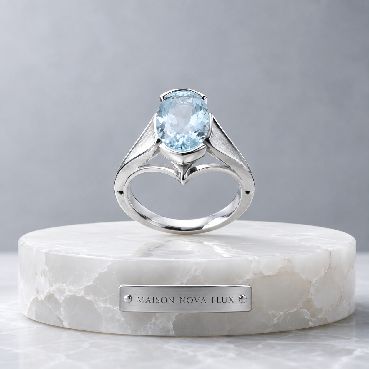 Azure Silver Cocktail Ring
