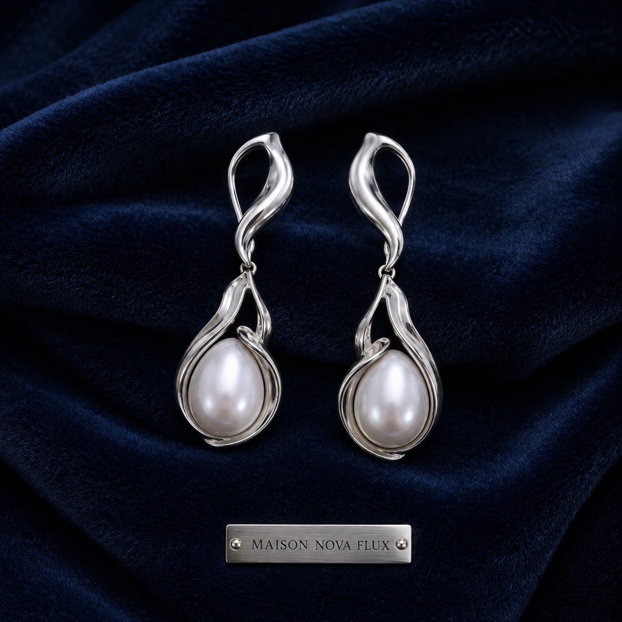 Celestia Silver Drop Earrings