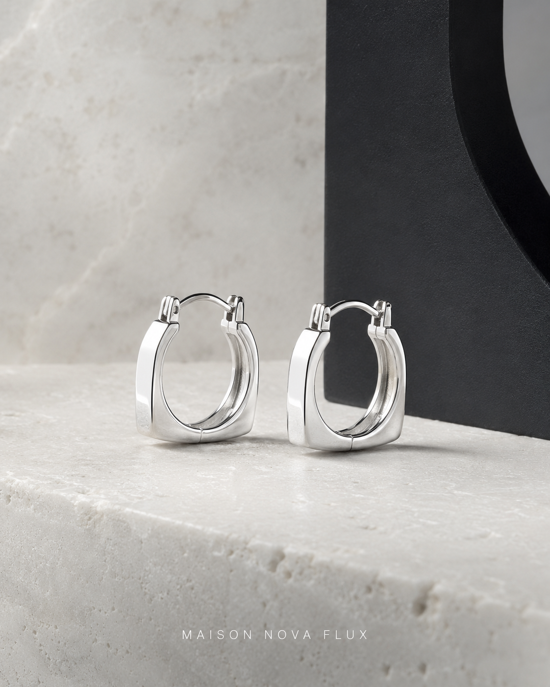 Frostline Petite Silver Hoops