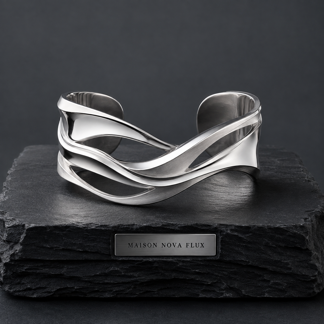 Mirage Silver Flowing Cuff