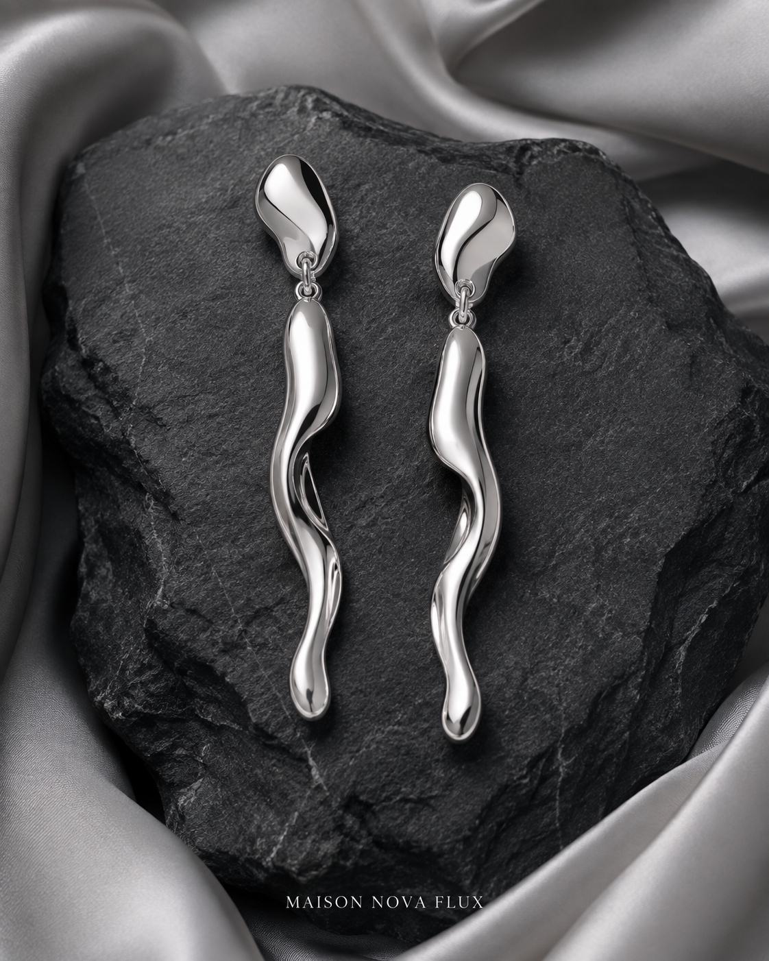 Moonline Silver Drop Earrings